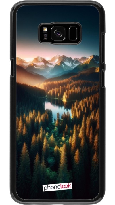 Samsung Galaxy S8+ Case Hülle - Sonnenuntergang Waldsee