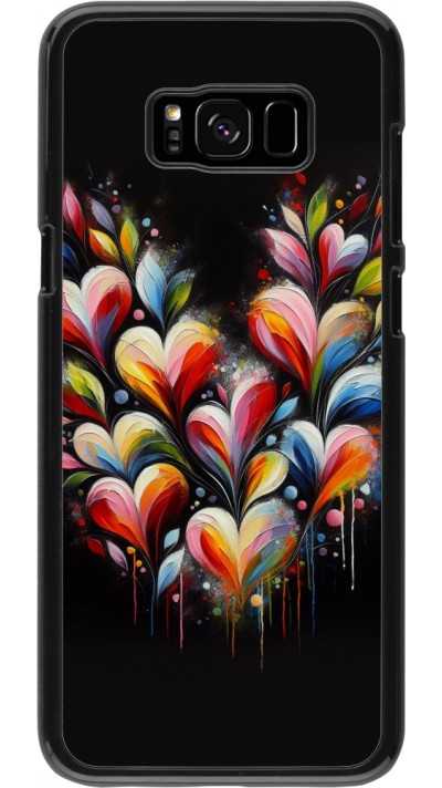Samsung Galaxy S8+ Case Hülle - Valentin 2024 Schwarzes Herz Abstrakt