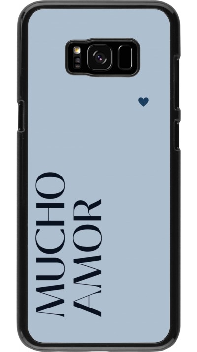 Samsung Galaxy S8+ Case Hülle - Valentine 2024 mucho amor azul