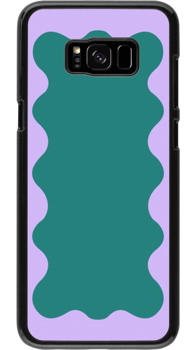 Samsung Galaxy S8+ Case Hülle - Wavy Rectangle Green Purple