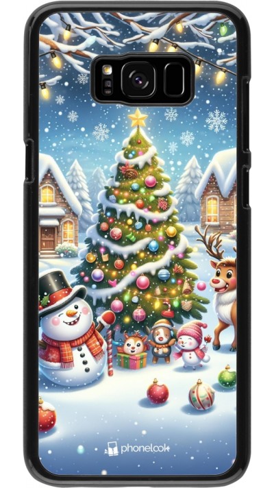 Samsung Galaxy S8+ Case Hülle - Weihnachten 2023 Schneemann und Tannenbaum