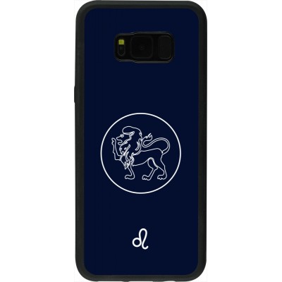 Samsung Galaxy S8+ Case Hülle - Silikon schwarz Astrologie Löwe