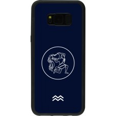 Samsung Galaxy S8+ Case Hülle - Silikon schwarz Astrologie Wassermann
