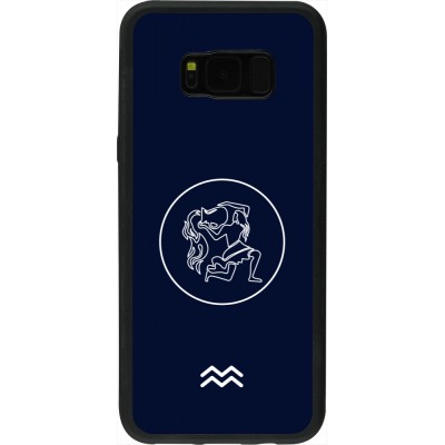 Samsung Galaxy S8+ Case Hülle - Silikon schwarz Astrologie Wassermann