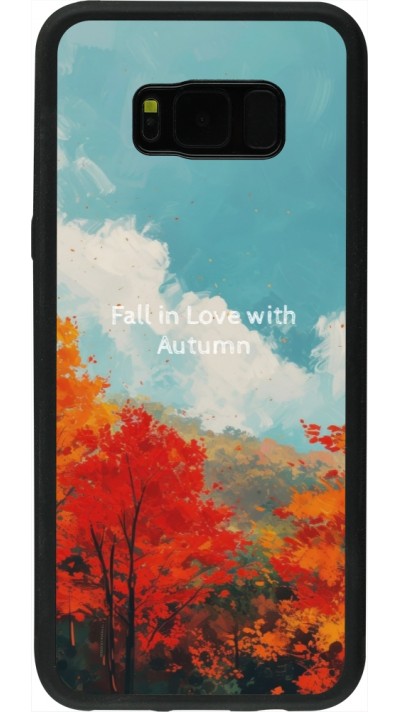 Samsung Galaxy S8+ Case Hülle - Silikon schwarz Autumn 25 Fall in love