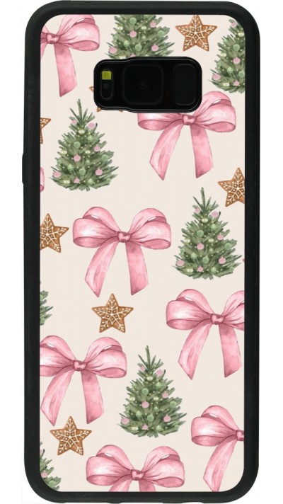 Samsung Galaxy S8+ Case Hülle - Silikon schwarz Christmas 25 Vintage Ribbons