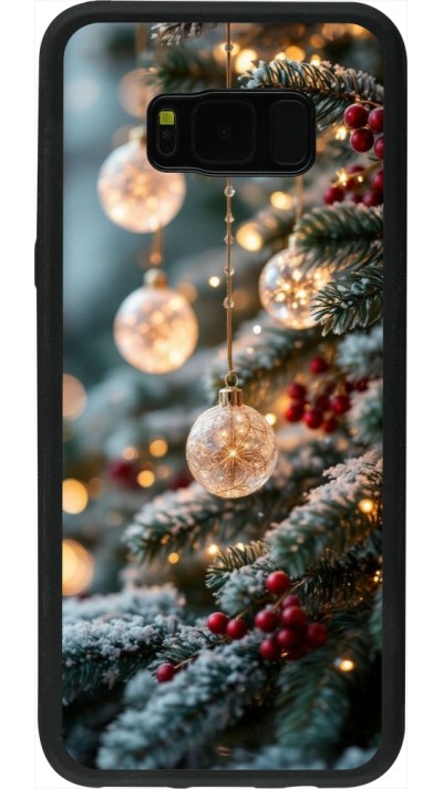 Samsung Galaxy S8+ Case Hülle - Silikon schwarz Christmas 25 Xmas Decorated Tree