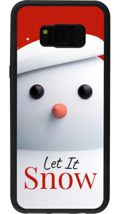 Samsung Galaxy S8+ Case Hülle - Silikon schwarz Christmas 25 Xmas Snowman