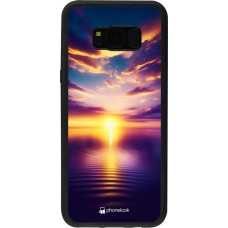 Samsung Galaxy S8+ Case Hülle - Silikon schwarz Sonnenuntergang gelb violett