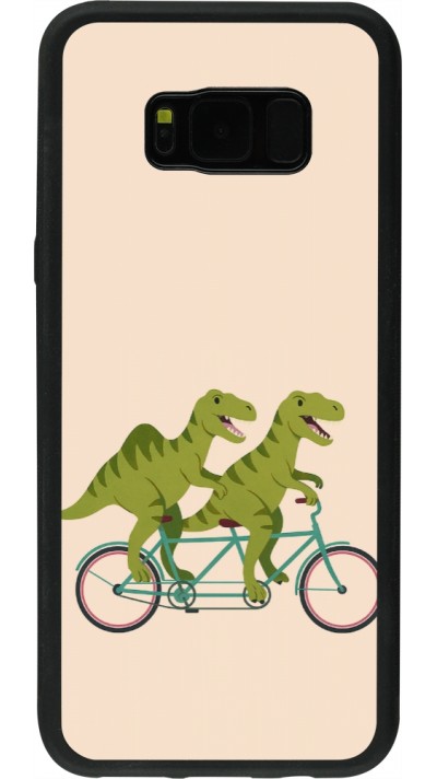 Samsung Galaxy S8+ Case Hülle - Silikon schwarz Dinosaurs on bikes 2026
