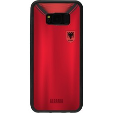 Samsung Galaxy S8+ Case Hülle - Silikon schwarz Albanien personalisierbares Fussballtrikot