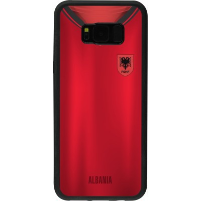 Samsung Galaxy S8+ Case Hülle - Silikon schwarz Albanien personalisierbares Fussballtrikot
