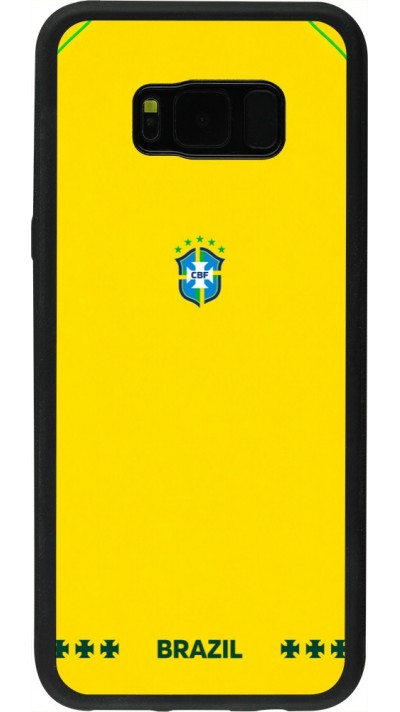 Samsung Galaxy S8+ Case Hülle - Silikon schwarz Brasilien 2026 personalisierbares Fussballtrikot