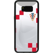 Samsung Galaxy S8+ Case Hülle - Silikon schwarz Kroatien 2022 personalisierbares Fussballtrikot