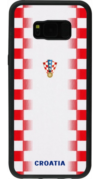 Samsung Galaxy S8+ Case Hülle - Silikon schwarz Kroatien 2026 personalisierbares Fussballtrikot