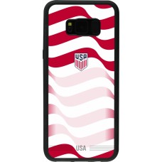 Coque Samsung Galaxy S8+ - Silicone rigide noir Maillot de football États-Unis 2026 personnalisable