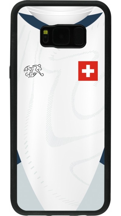 Samsung Galaxy S8+ Case Hülle - Silikon schwarz Schweiz Away personalisierbares Fussballtrikot