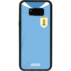 Samsung Galaxy S8+ Case Hülle - Silikon schwarz Uruguay 2022 personalisierbares Fussballtrikot