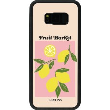 Samsung Galaxy S8+ Case Hülle - Silikon schwarz Fruit market lemons 2026