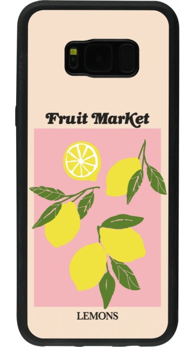 Samsung Galaxy S8+ Case Hülle - Silikon schwarz Fruit market lemons 2026