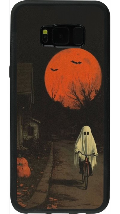 Samsung Galaxy S8+ Case Hülle - Silikon schwarz Halloween 2025 Ghost on a bicycle Samsung Galaxy S8+ Case Hülle - Silikon schwarz Halloween 2025 Ghost on a bicycle