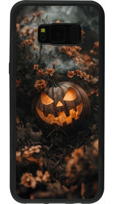 Samsung Galaxy S8+ Case Hülle - Silikon schwarz Halloween 2025 Pumpkin with flowers Samsung Galaxy S8+ Case Hülle - Silikon schwarz Halloween 2025 Pumpkin with flowers