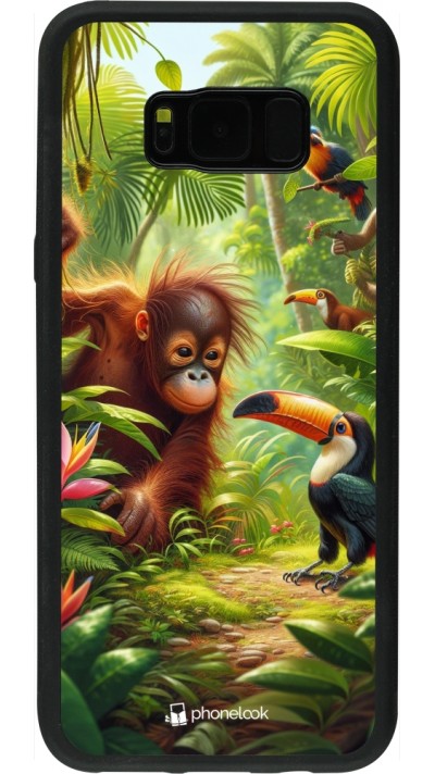 Samsung Galaxy S8+ Case Hülle - Silikon schwarz Tropischer Dschungel Tayrona