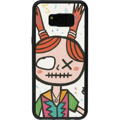 Samsung Galaxy S8+ Case Hülle - Silikon schwarz Little Girl Sketch