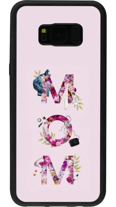 Coque Samsung Galaxy S8+ - Silicone rigide noir Mom 2024 girly mom