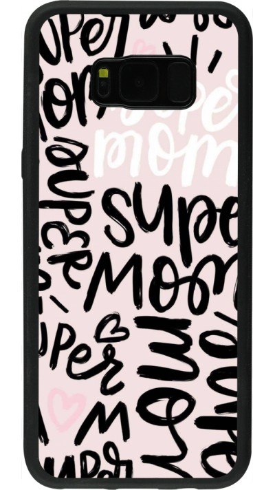 Coque Samsung Galaxy S8+ - Silicone rigide noir Mom 2024 Super mom