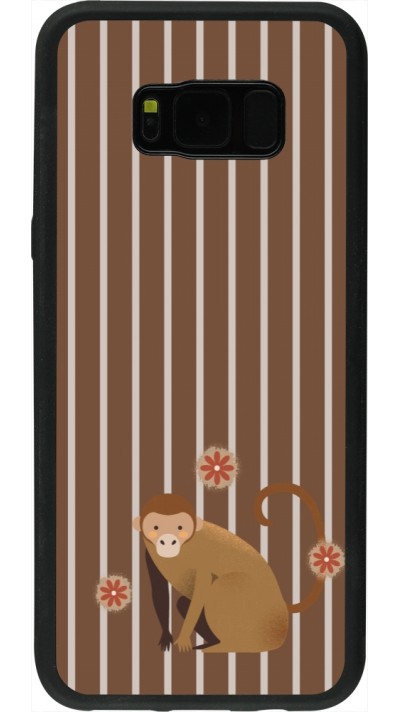 Coque Samsung Galaxy S8+ - Silicone rigide noir Monkey with stripes Coque Samsung Galaxy S8+ - Silicone rigide noir Monkey with stripes