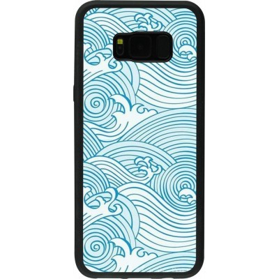 Hülle Samsung Galaxy S8+ - Silikon schwarz Ocean Waves
