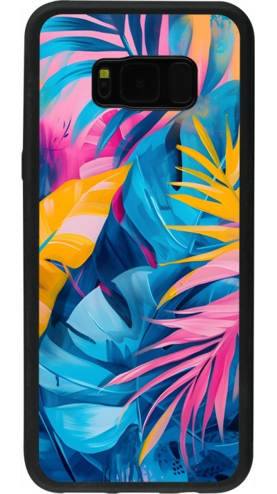 Samsung Galaxy S8+ Case Hülle - Silikon schwarz Palms Blue