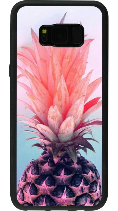 Coque Samsung Galaxy S8+ - Silicone rigide noir Purple Pink Pineapple
