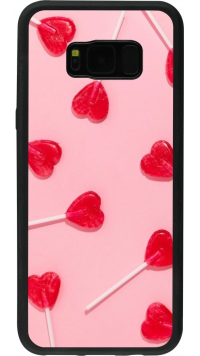 Samsung Galaxy S8+ Case Hülle - Silikon schwarz Saint Valentines Day 26 Lollipop