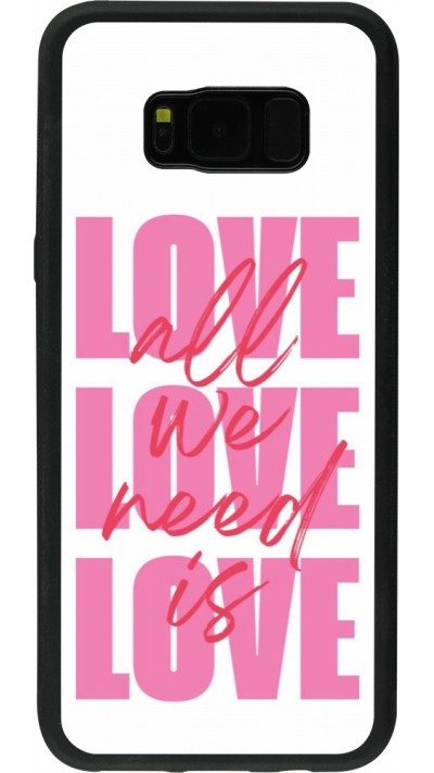 Samsung Galaxy S8+ Case Hülle - Silikon schwarz Saint Valentines Day 26 Love all we need is