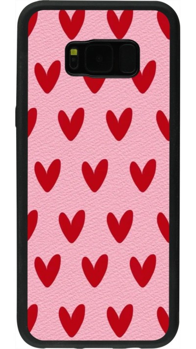 Samsung Galaxy S8+ Case Hülle - Silikon schwarz Saint Valentines Day 26 Pattern heart