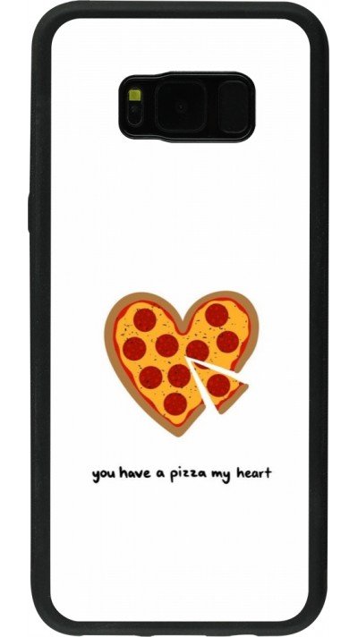 Samsung Galaxy S8+ Case Hülle - Silikon schwarz Saint Valentines Day 26 You have my pizza heart