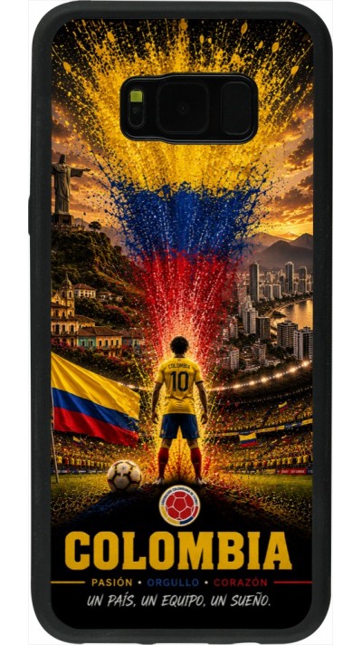 Samsung Galaxy S8+ Case Hülle - Silikon schwarz Fussball Kolumbien splash 2026