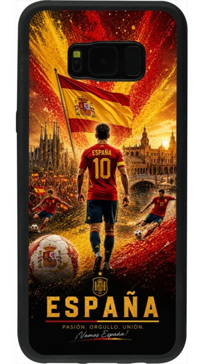Samsung Galaxy S8+ Case Hülle - Silikon schwarz Fussball Espanien splash 2026