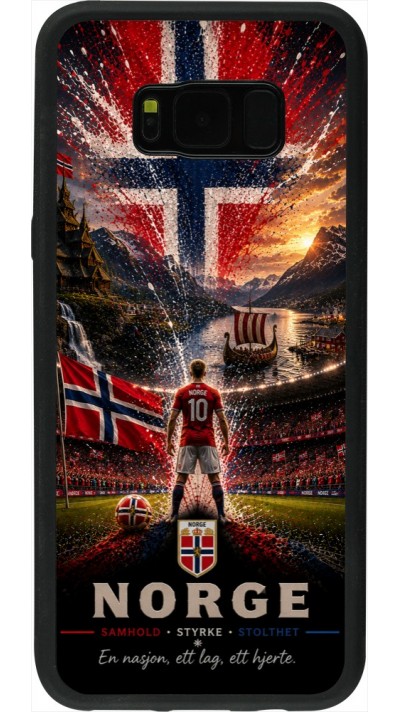 Samsung Galaxy S8+ Case Hülle - Silikon schwarz Fussball Norwegen splash 2026