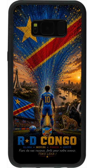 Samsung Galaxy S8+ Case Hülle - Silikon schwarz Fussball Demokratische Republik Kongo splash 2026