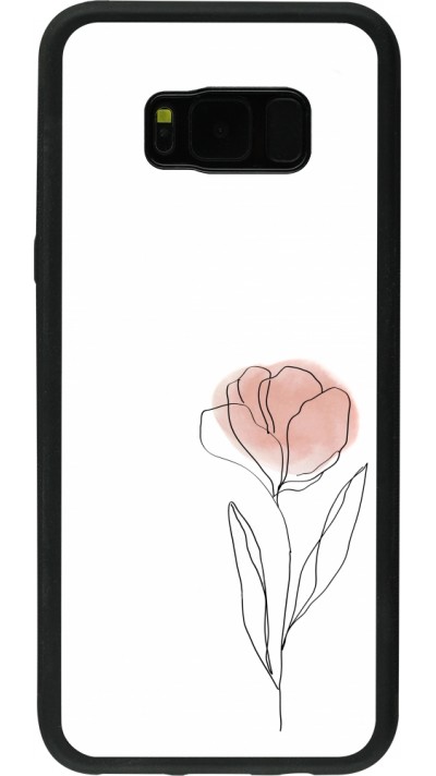 Coque Samsung Galaxy S8+ - Silicone rigide noir Spring 23 minimalist flower