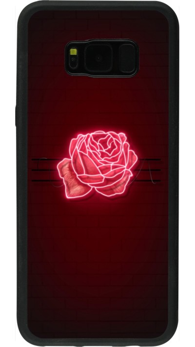 Coque Samsung Galaxy S8+ - Silicone rigide noir Spring 23 neon rose