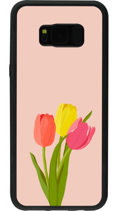 Coque Samsung Galaxy S8+ - Silicone rigide noir Spring 23 tulip trio