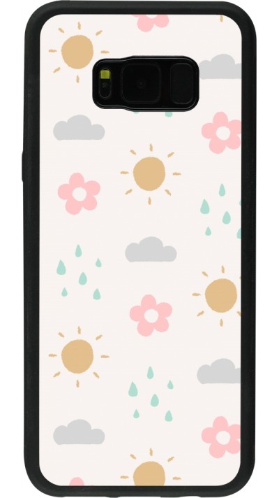Coque Samsung Galaxy S8+ - Silicone rigide noir Spring 23 weather