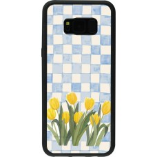 Samsung Galaxy S8+ Case Hülle - Silikon schwarz Blue vichy tulips 2026