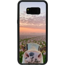 Samsung Galaxy S8+ Case Hülle - Silikon schwarz Cow with tulips 2026