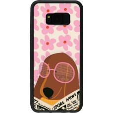 Samsung Galaxy S8+ Case Hülle - Silikon schwarz Dog with newspaper 2026