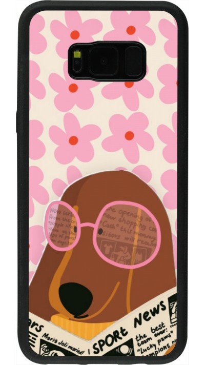 Samsung Galaxy S8+ Case Hülle - Silikon schwarz Dog with newspaper 2026